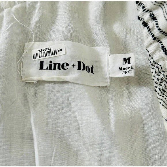 Line and Dot | Womens White One Shoulder Fit & Flare Edna Mini Dress Size Medium - Picture 13 of 13